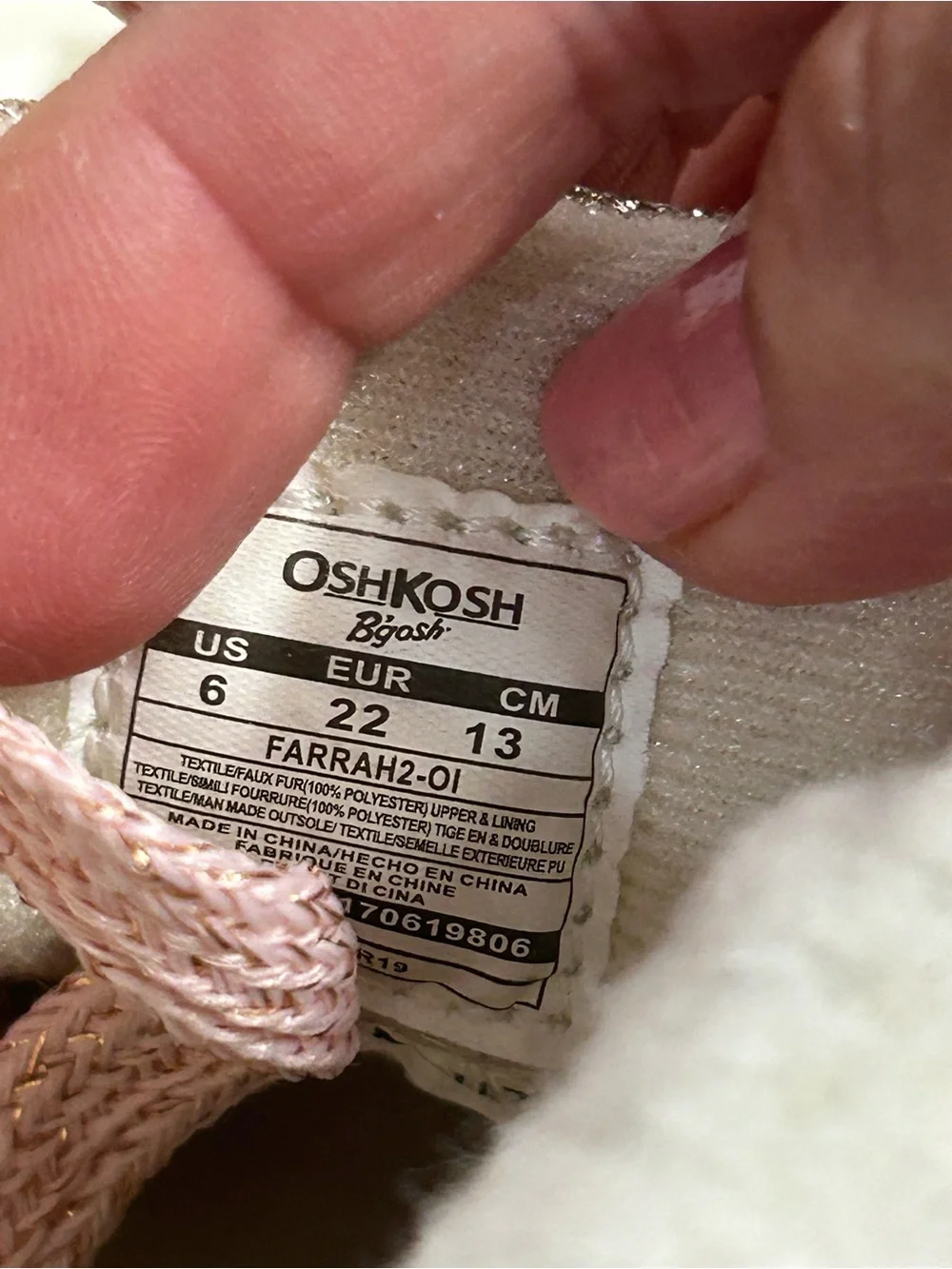 OshKosh Bgosh sparkly pink